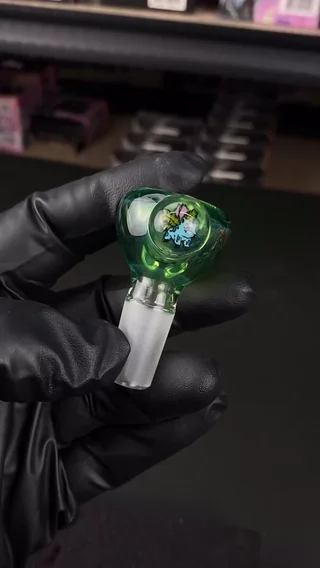 Preview pic of 14mm Single Hole Bowl Slide by Keys Glass