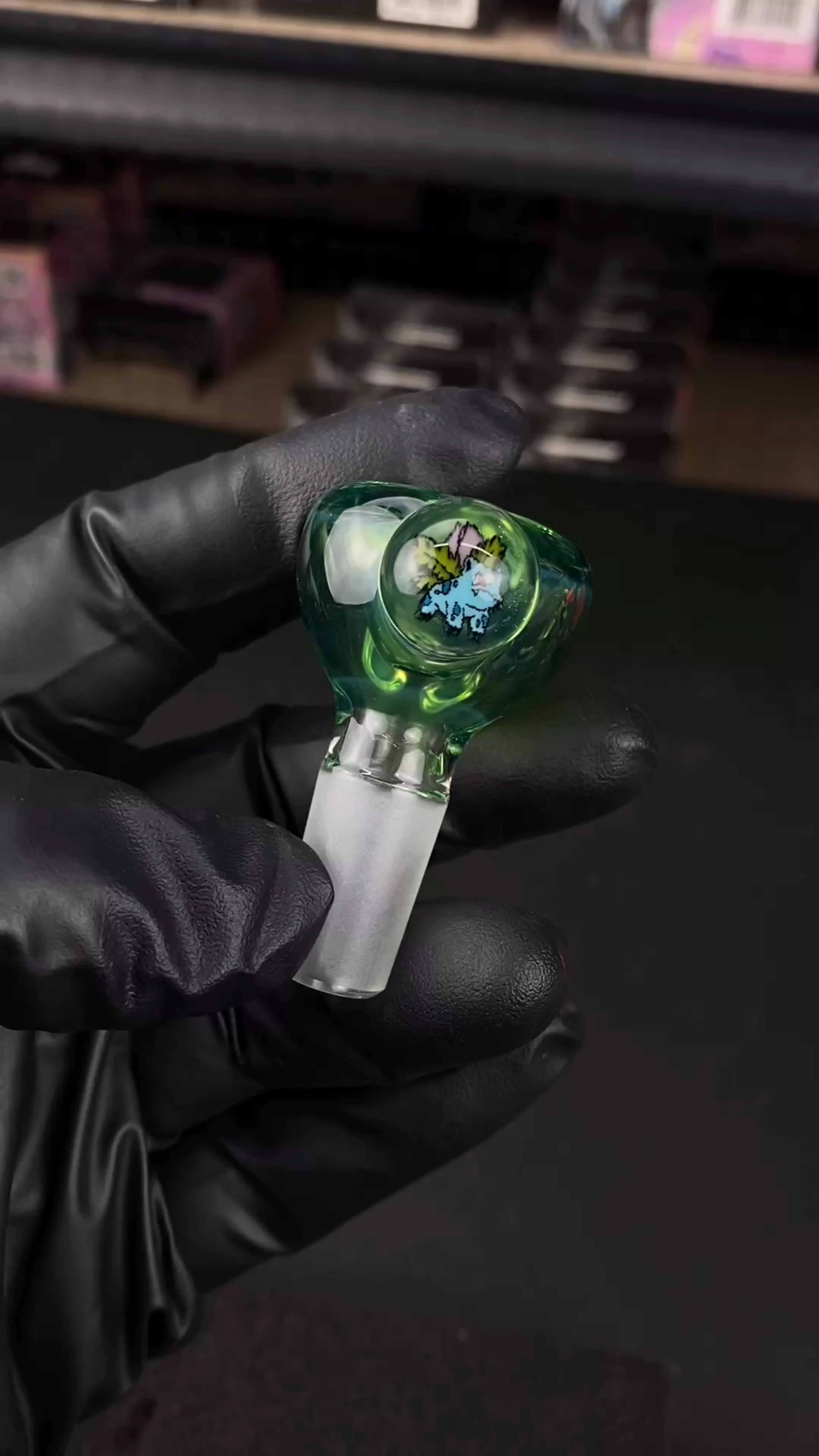 Preview pic of 14mm Single Hole Bowl Slide by Keys Glass
