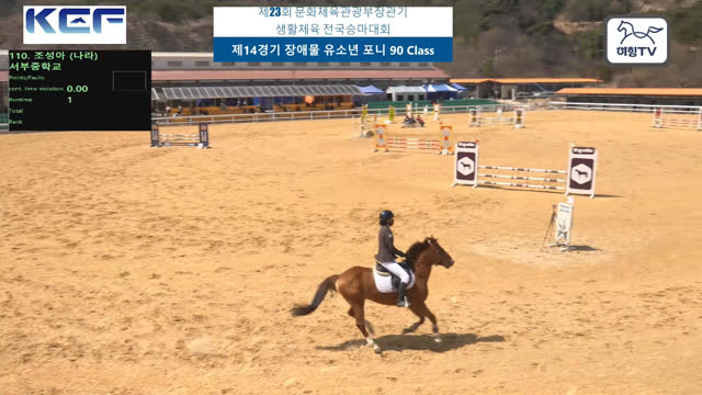 조성아 (나라) — 제23회 문화체육관광부장관기 생활체육 전국승마대회 (마장마술&생활체육&유소년) · 장애물 90cm