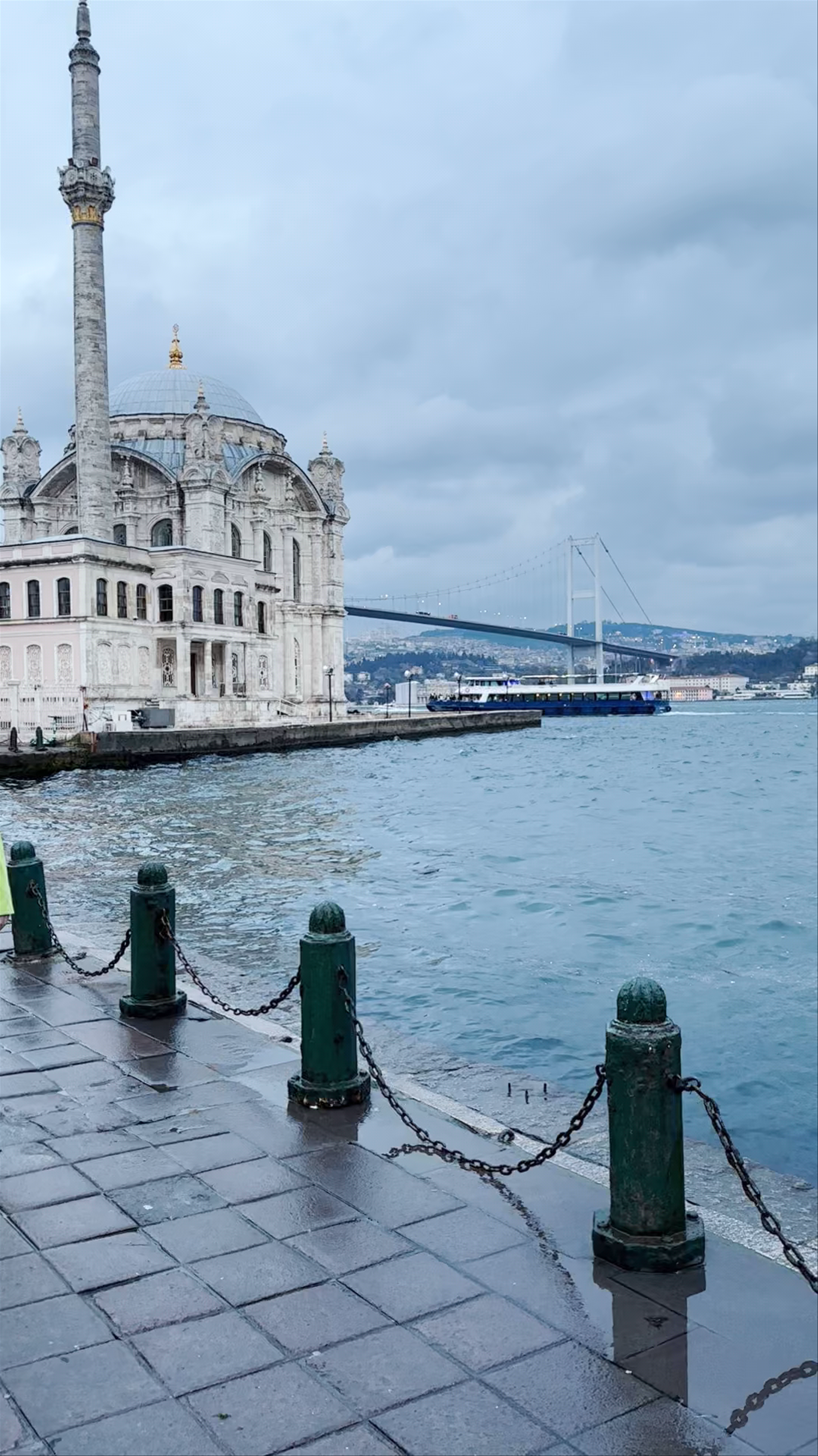 Evening Stroll by Ortaköy Mosque and Bosphorus Bridge, Mecidiye, Istanbul