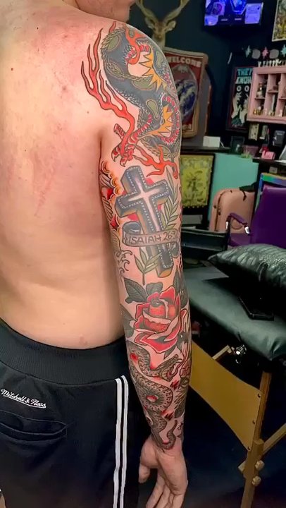 Pale Horse Tattoo - Everything he has done so far! - Tattoo Near Me - Conroe, Texas