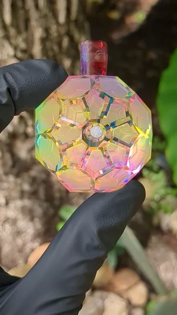 Preview pic of Dichroic glass pendant