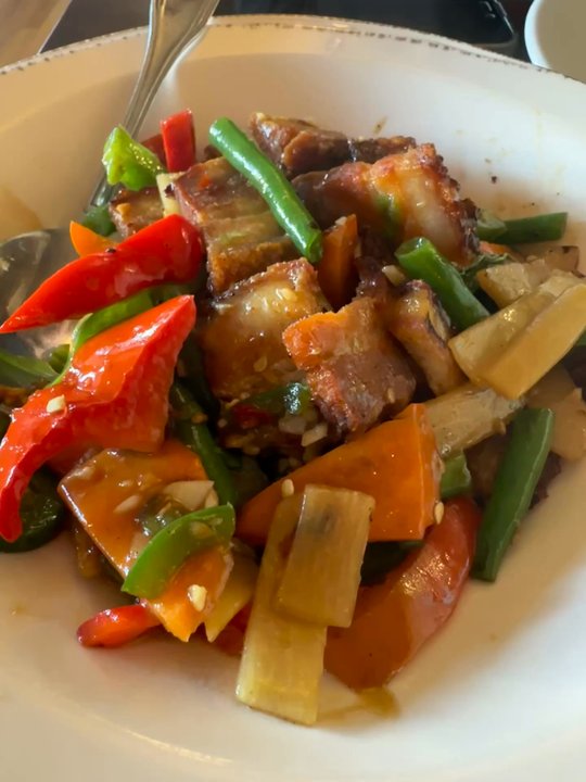 Green Papaya Authentic Thai - PAD KRA PAO MOO GROB - Thai Near Me - Aptos, California