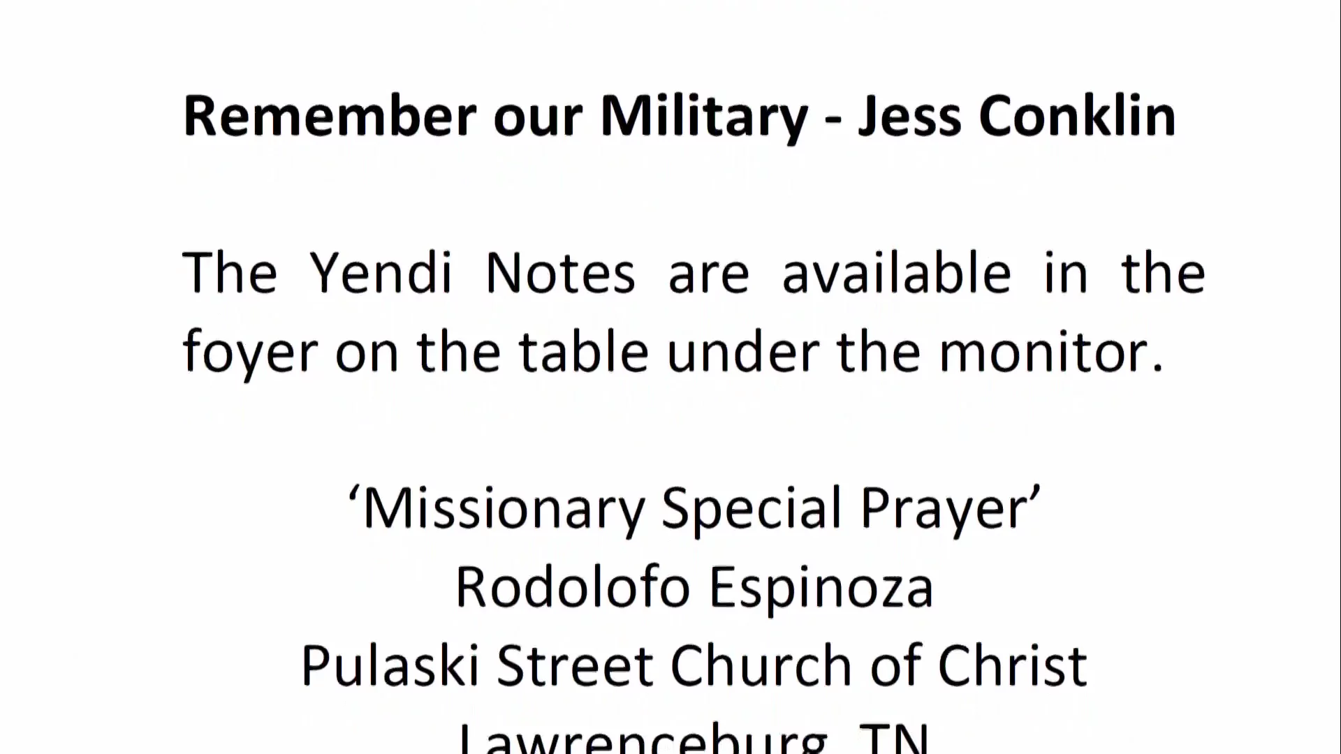 Bethel Service, November 12, 2025