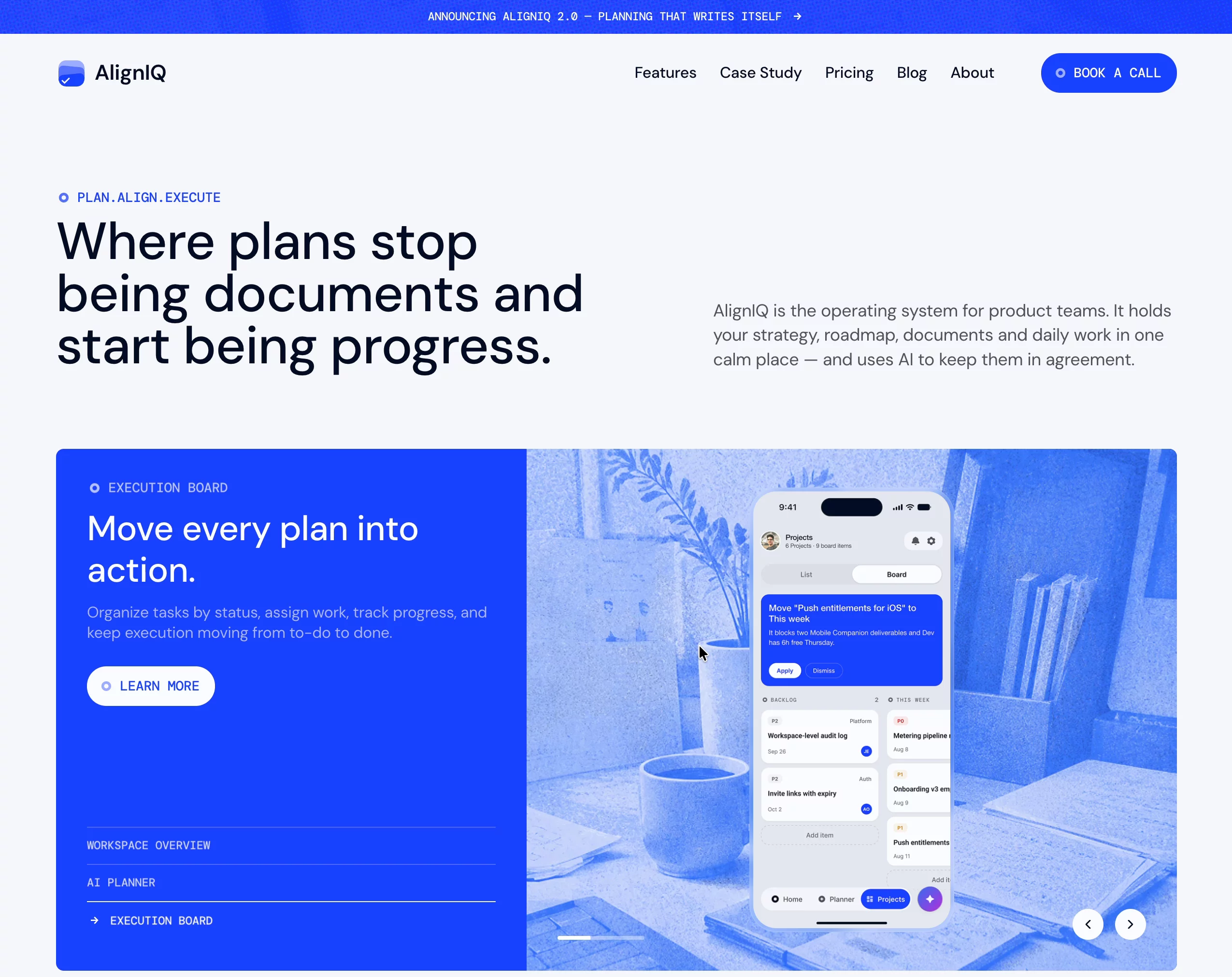 Working on the AlignIQ landing page.For the hero, I wanted to show more than just a nice visual — it introduces the product and lets you explore its main features right away.