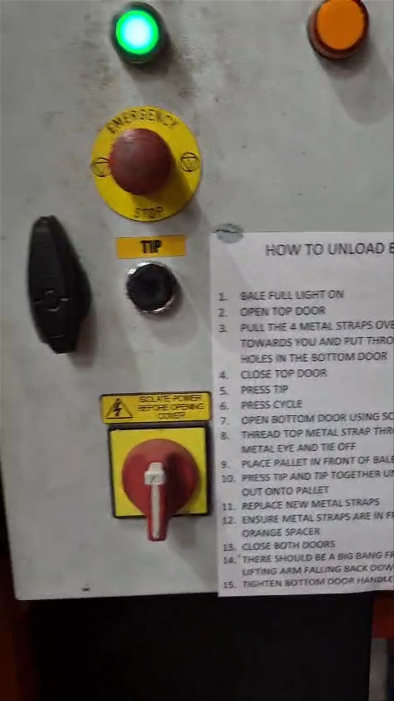Step 12: Review control instructions