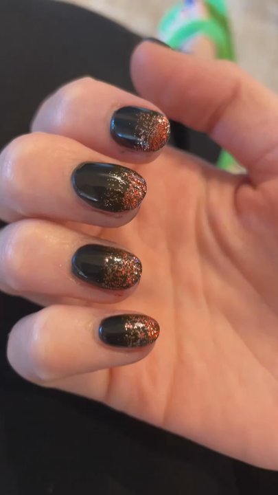 Luxury Nails - Product left on fingers - Nail Salons Near Me - Bee Cave, Texas