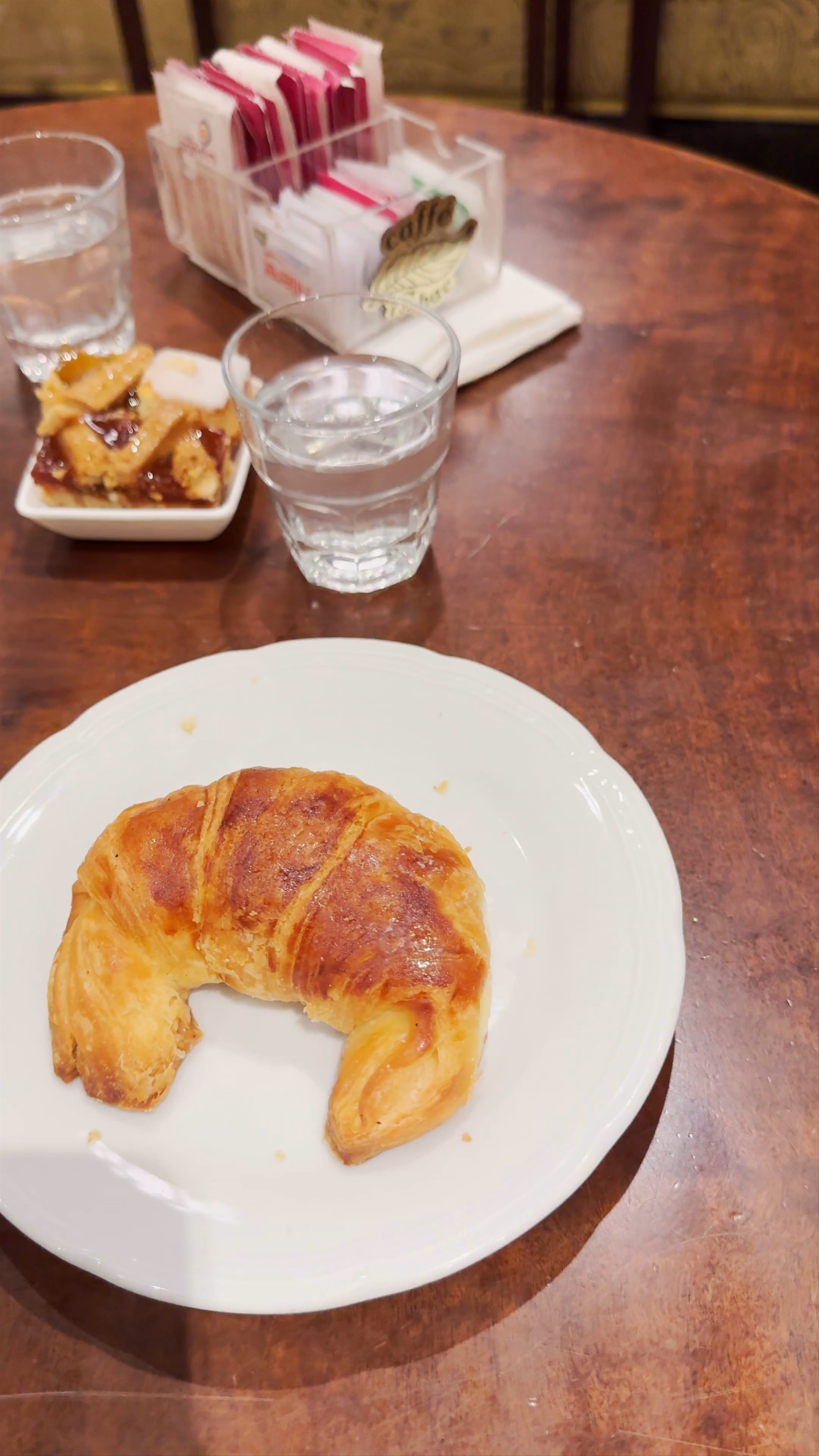 Classic Buenos Aires Café Morning with Croissant and Coffee at Café Tabac