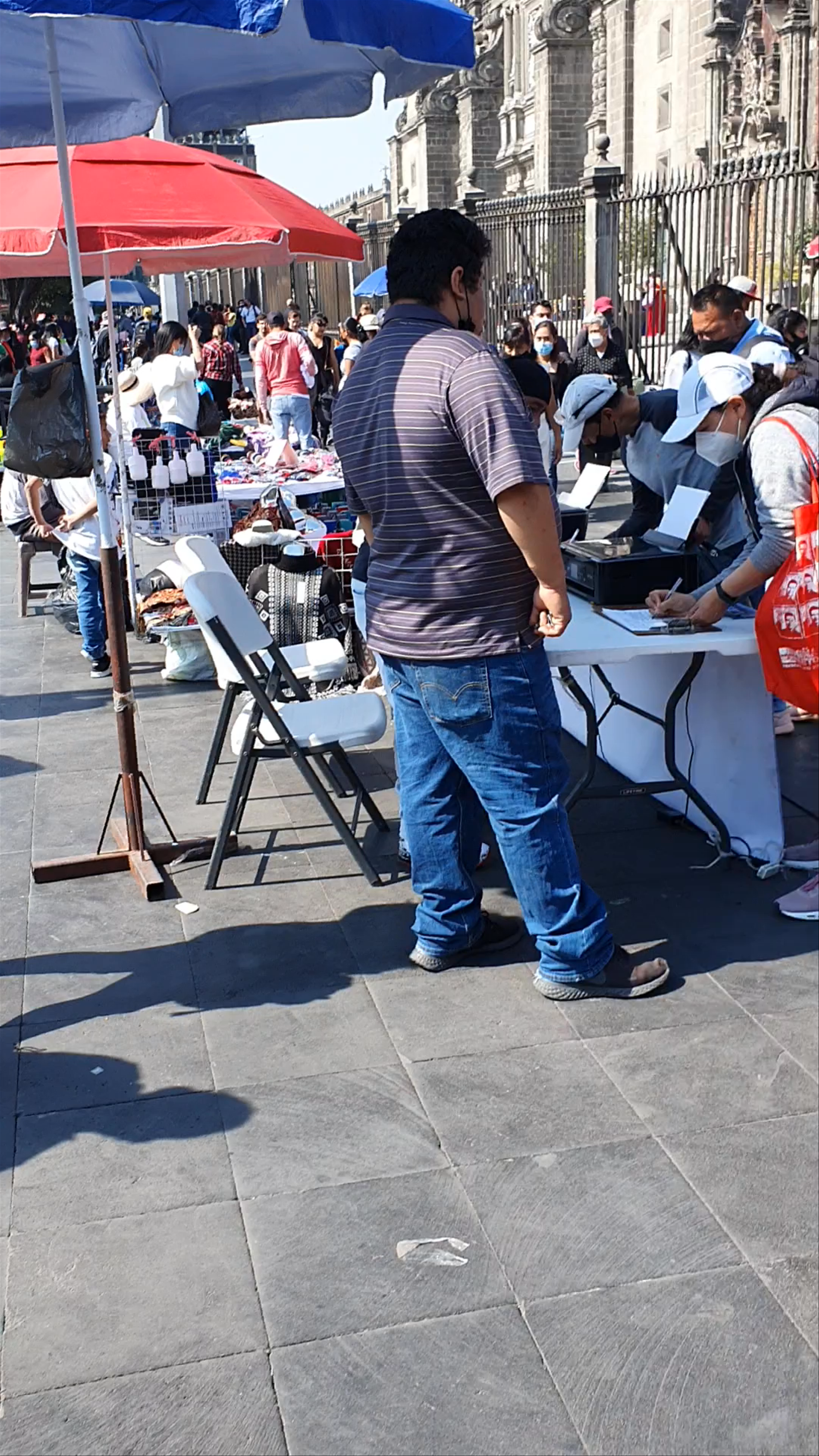 Vibrant Street Market at Zócalo, Historic Center of Mexico City