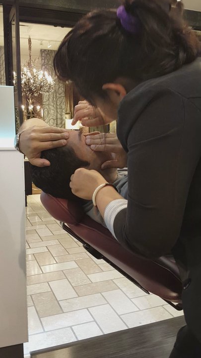 Perfect Eyebrows - Leela threading some man brows to perfection - Waxing Near Me - McLean, Virginia