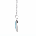 Larimar Floating Heart Necklace 