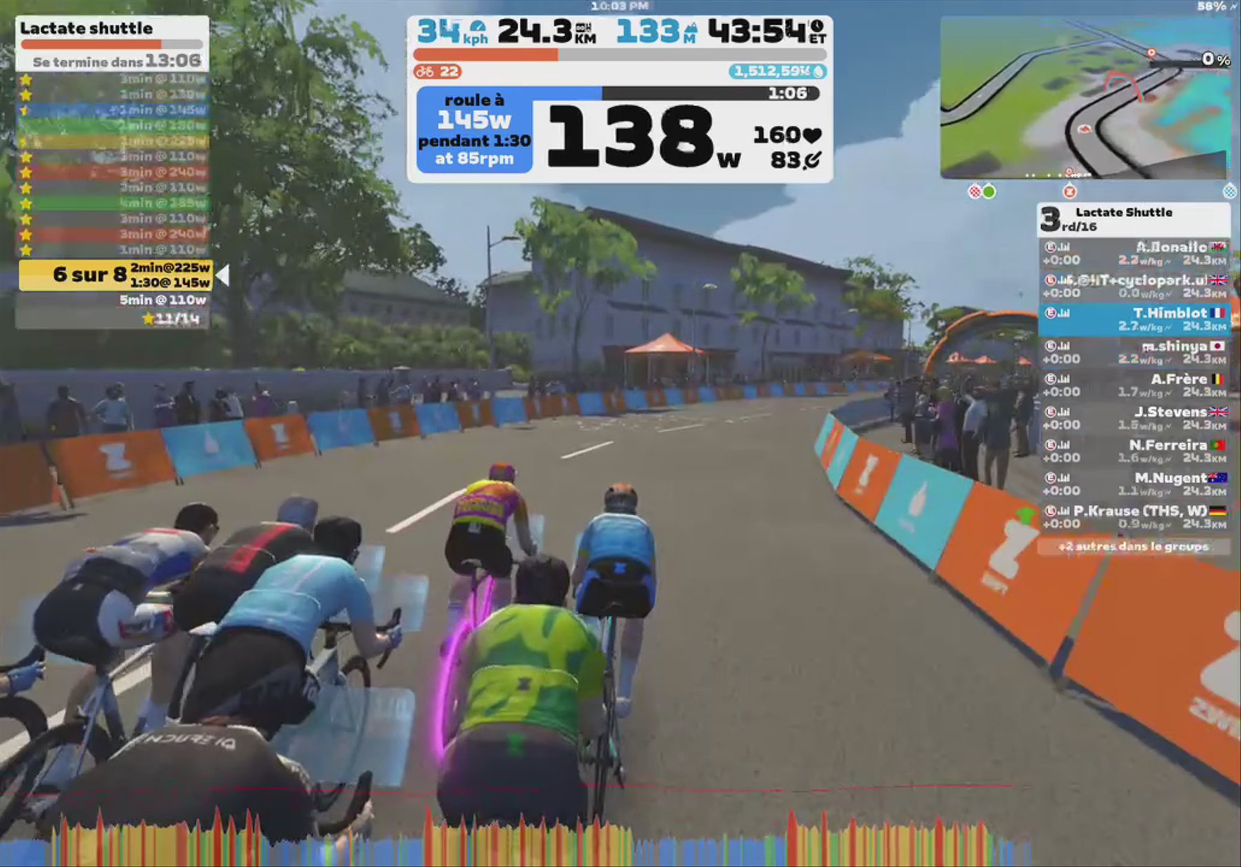 Zwift - Group Workout: Lactate Shuttle (E) on Douce France in France