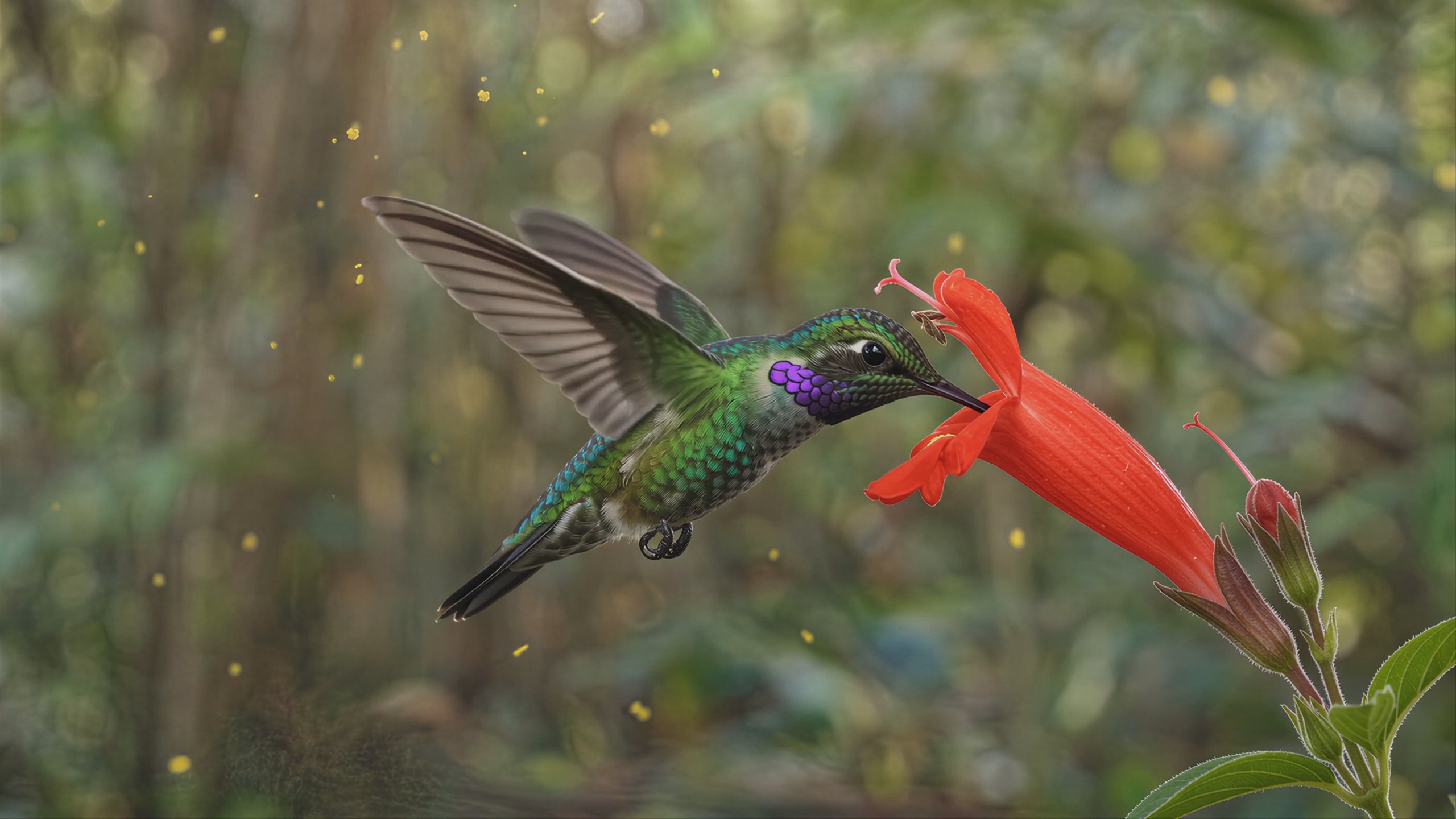 The Wan 3.0 hummingbird clip upscaled from 1080p to 4K with Topaz Starlight Precise.