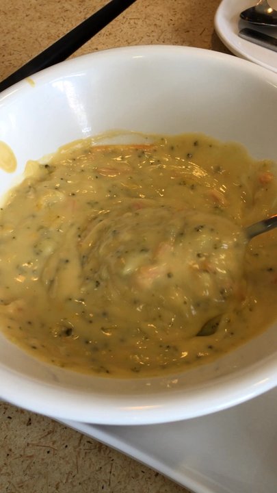 Panera Bread - Cheddar broccoli soup has a thick consistency, so good! - Sandwiches Near Me - Markham, Ontario