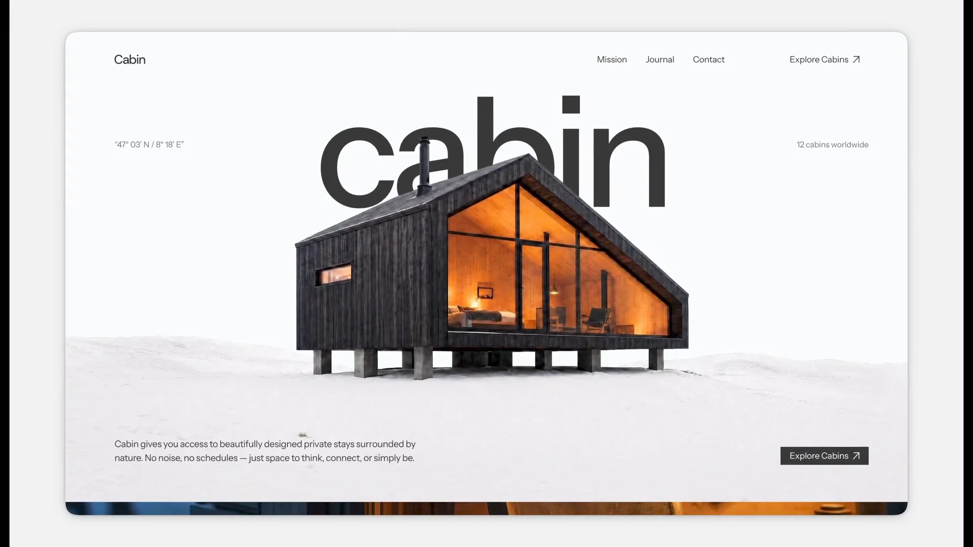 Cabin is now free on the Framer Marketplace.Template for cabin rentals and boutique stays. Cabin pages, CMS for listings and journal, booking inquiry form.https://framer.link/pJOWVvH