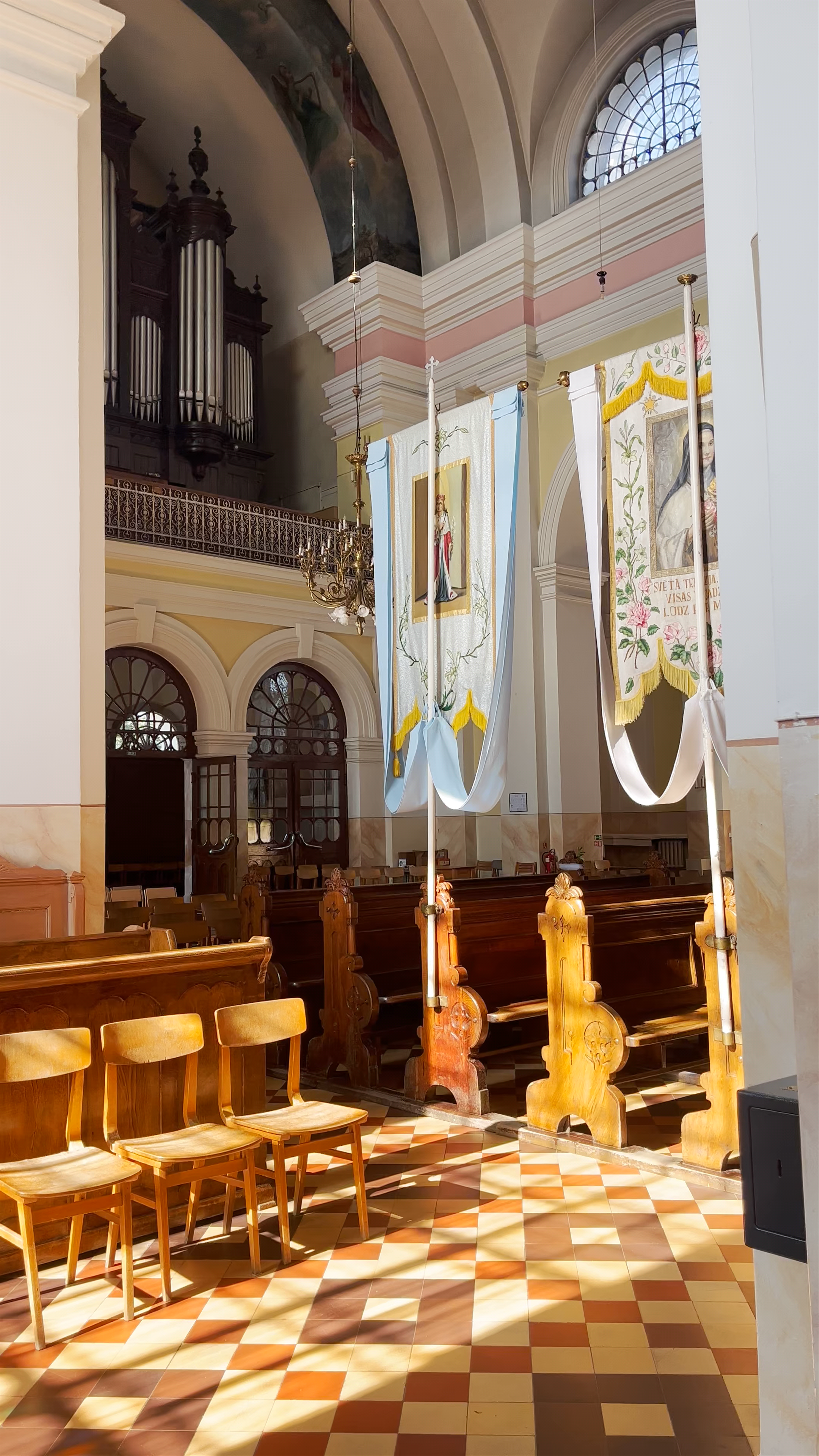 Inside the Immaculate Conception Church in Daugavpils – A Warm Light on Historic Sacred Art