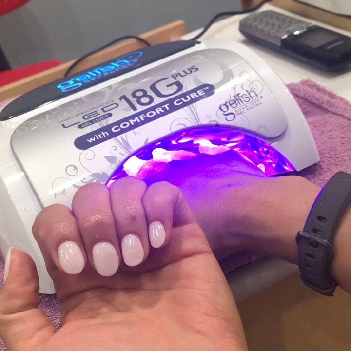 Lincoln Square Nails - Dipping powder manicure glow in the dark - Nail Salons Near Me - Chicago, Illinois