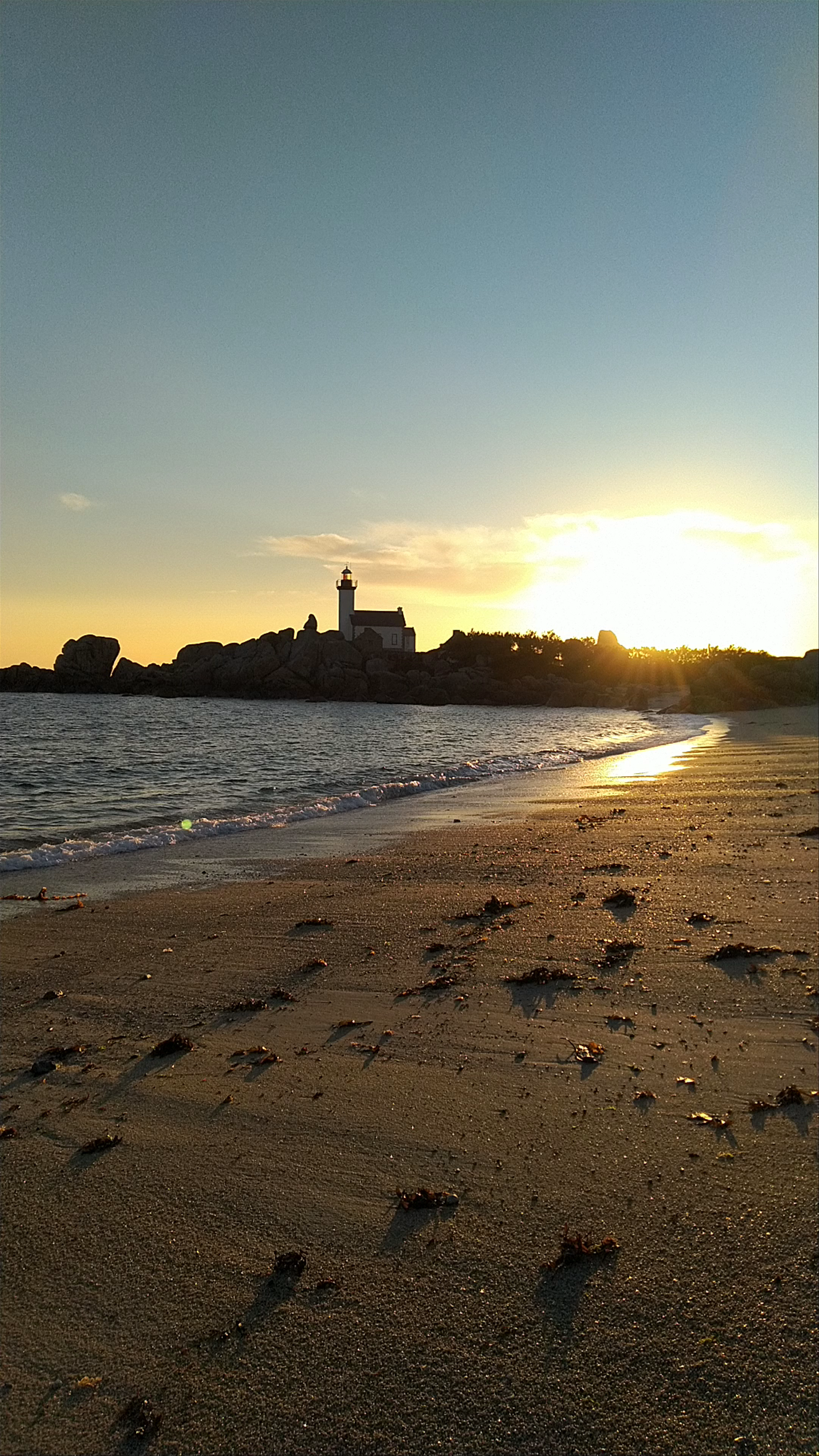 Sunset Serenity at Phare De Pontusval Lighthouse, Brittany Coast