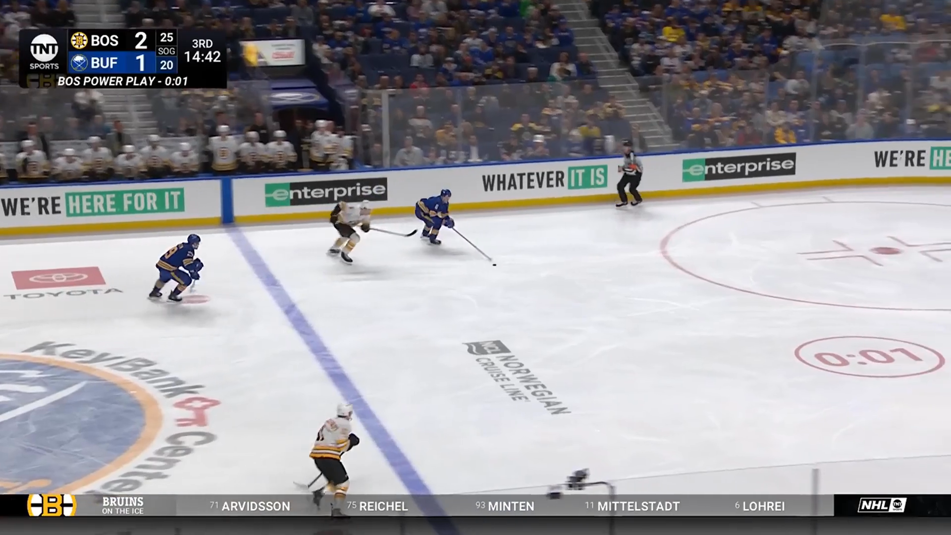 Benson steals the puck and buries the tying goal · Mar 25, 2026