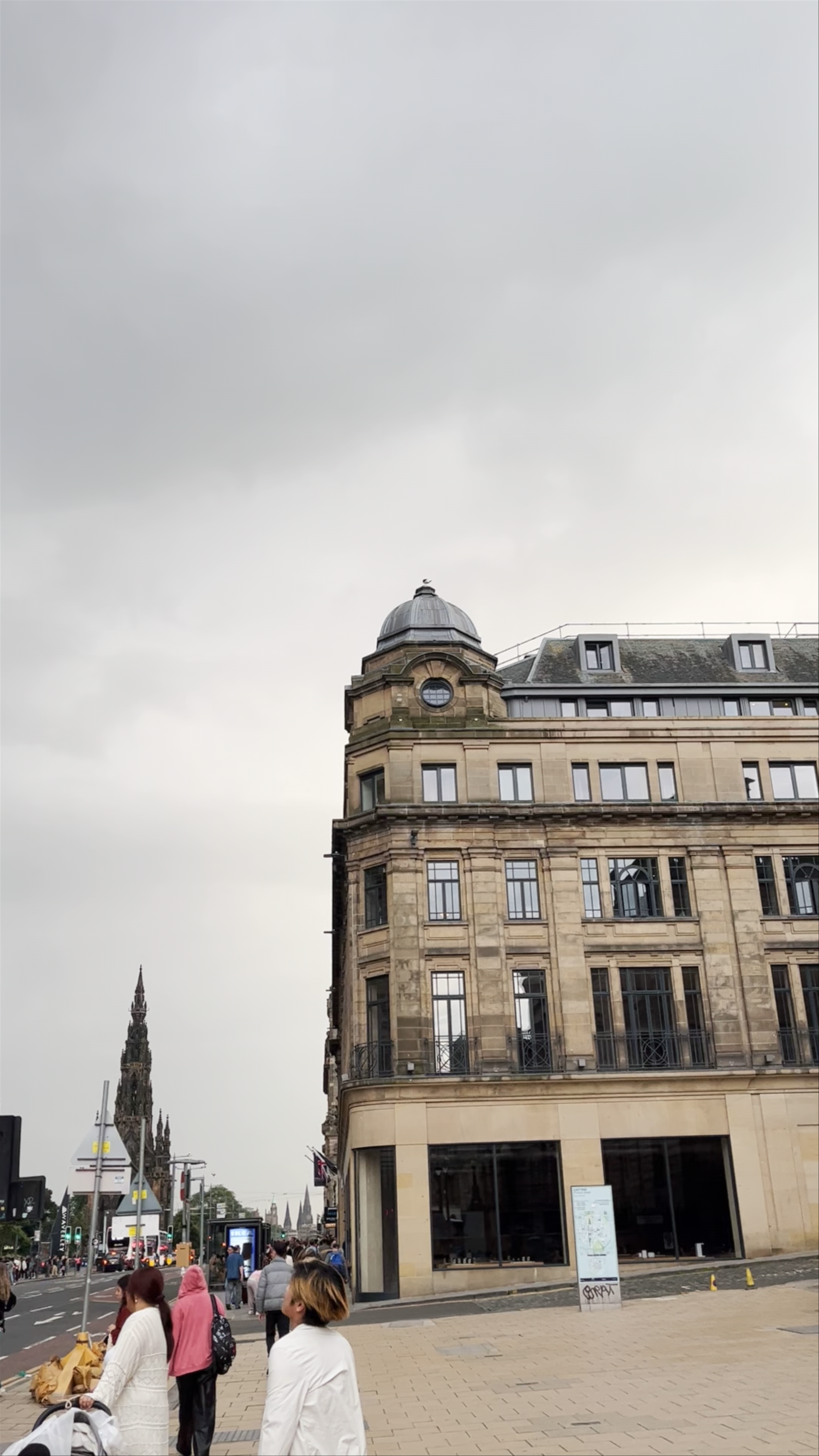 Historic Charm & Urban Life: Princes Street in Edinburgh