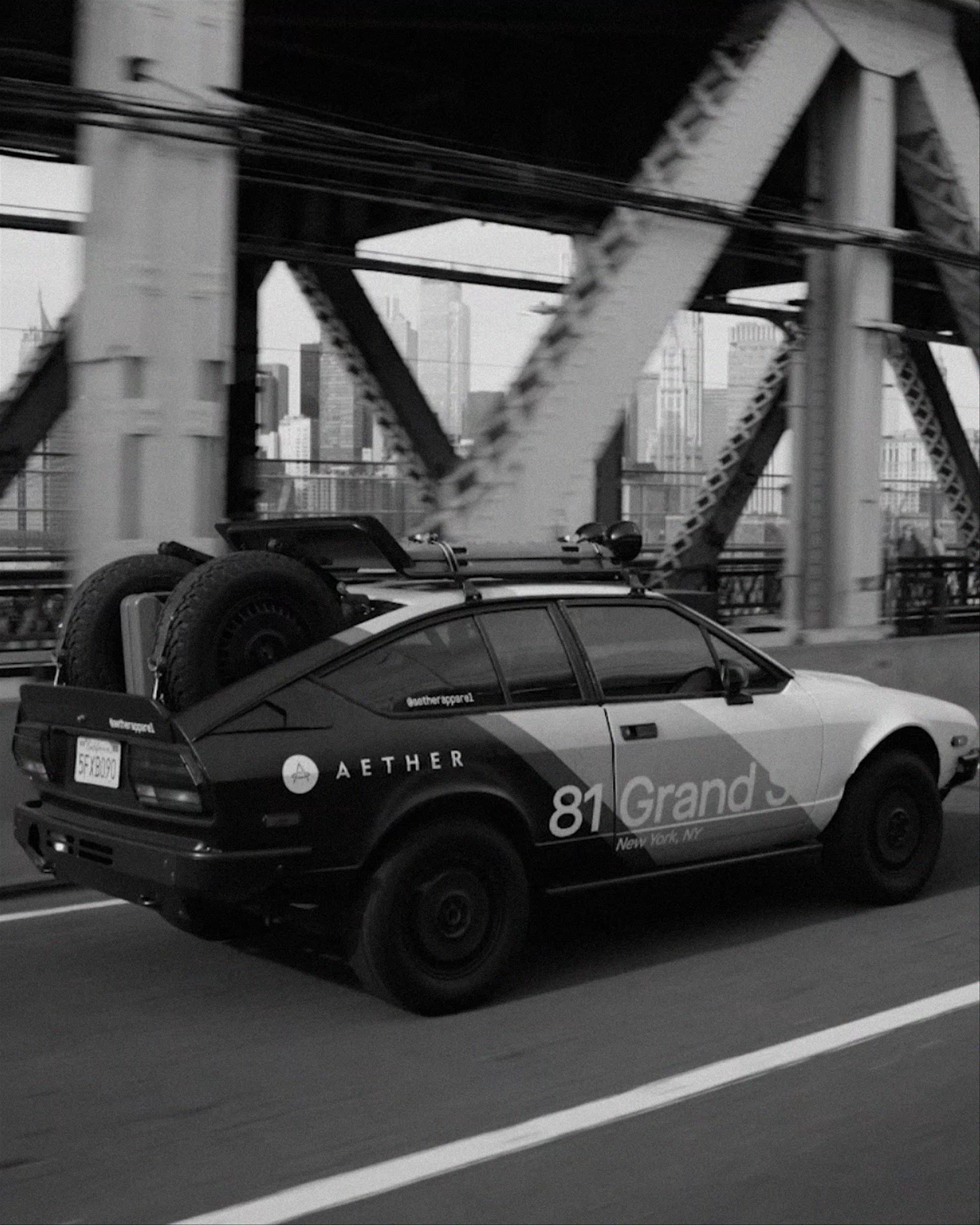Video montage of AETHER Alfa Romeo driving into New York City to the Soho store