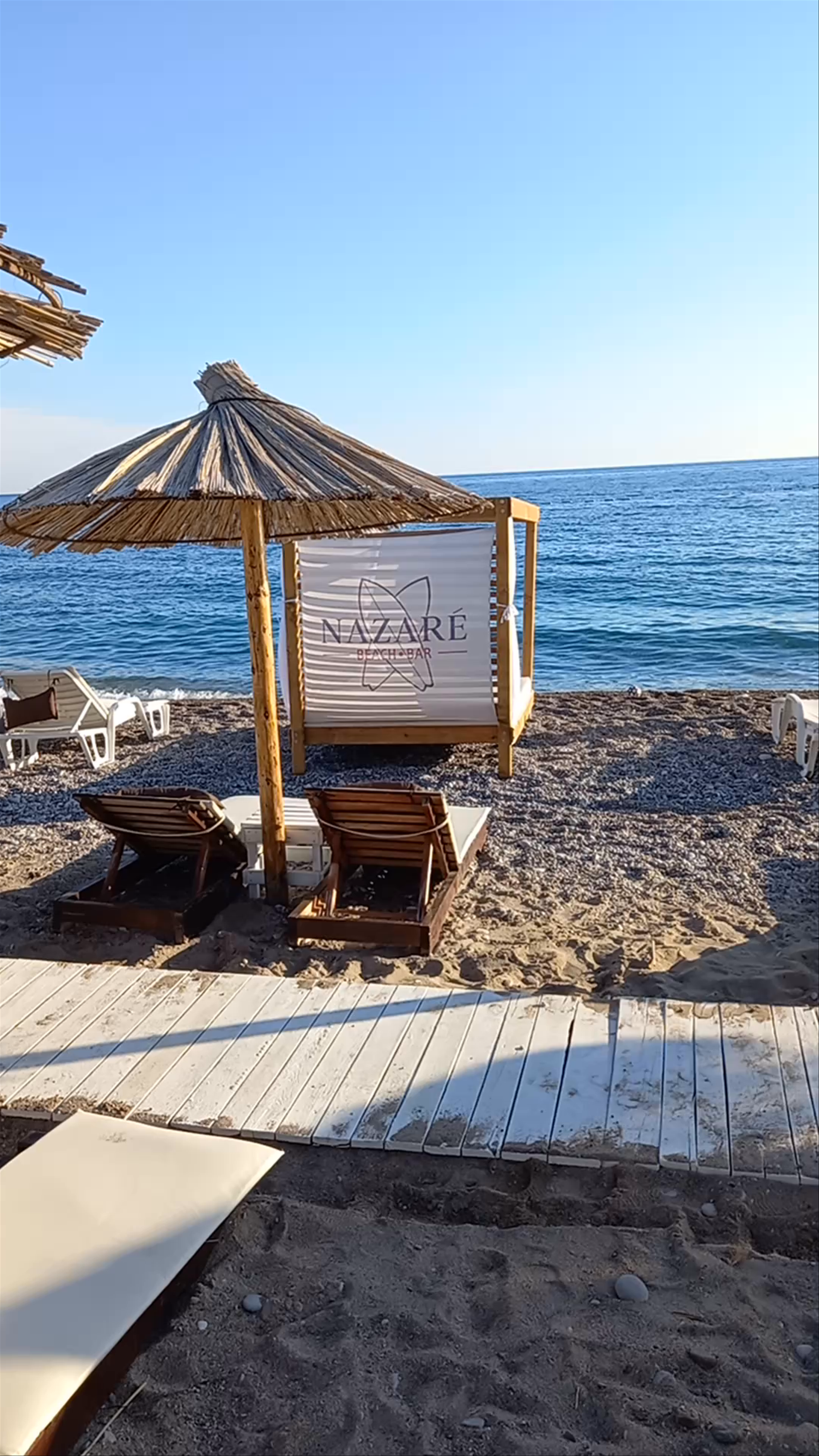 Nazaré Beach Bar: Serene Coastal Escape in Buljarica, Montenegro