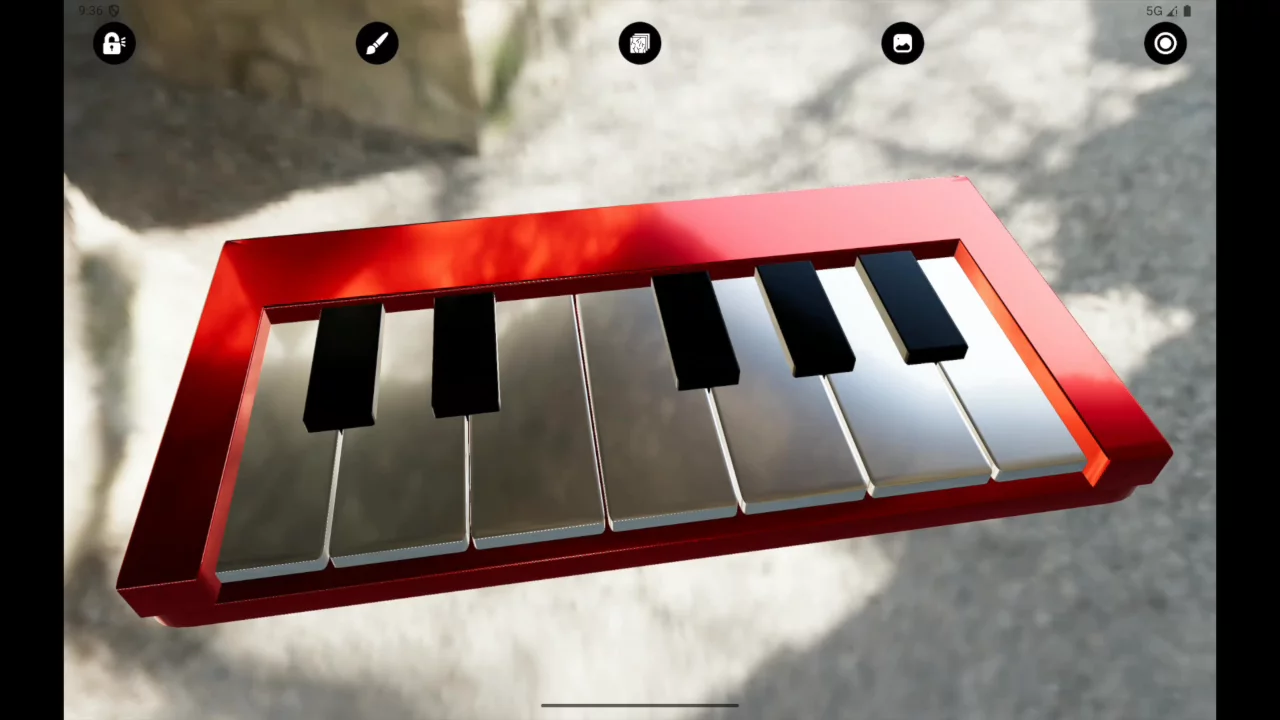 3D Piano Keyboard Melody Notes image 1