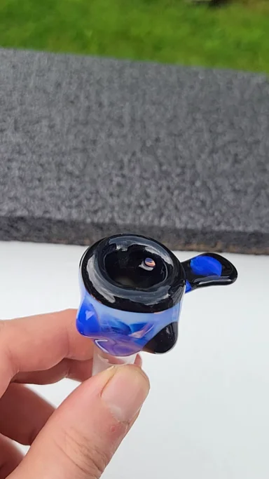 Preview pic of Bubble hash slide #26 14mm opal skyline and galaxy