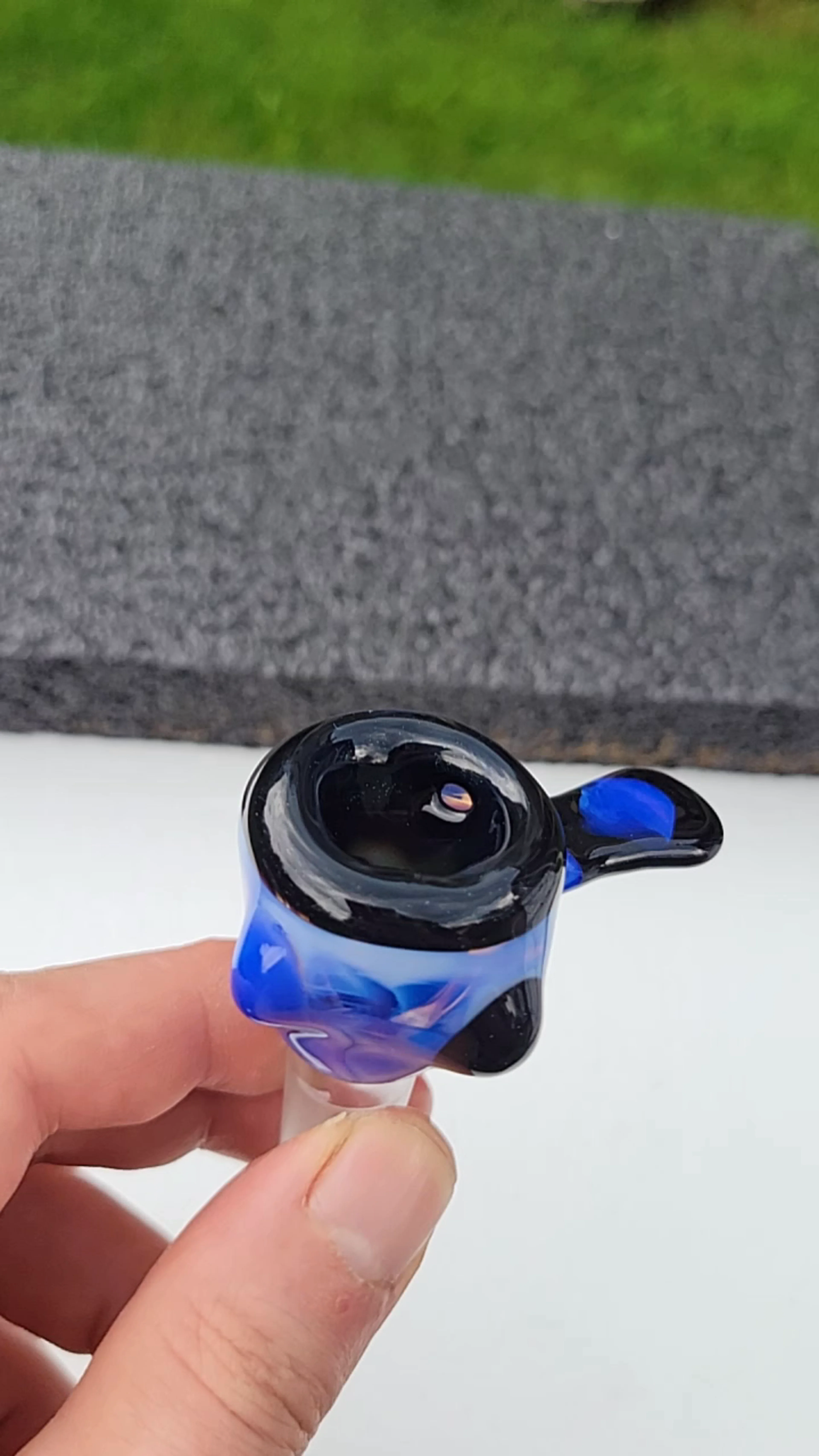 Preview pic of Bubble hash slide #26 14mm opal skyline and galaxy