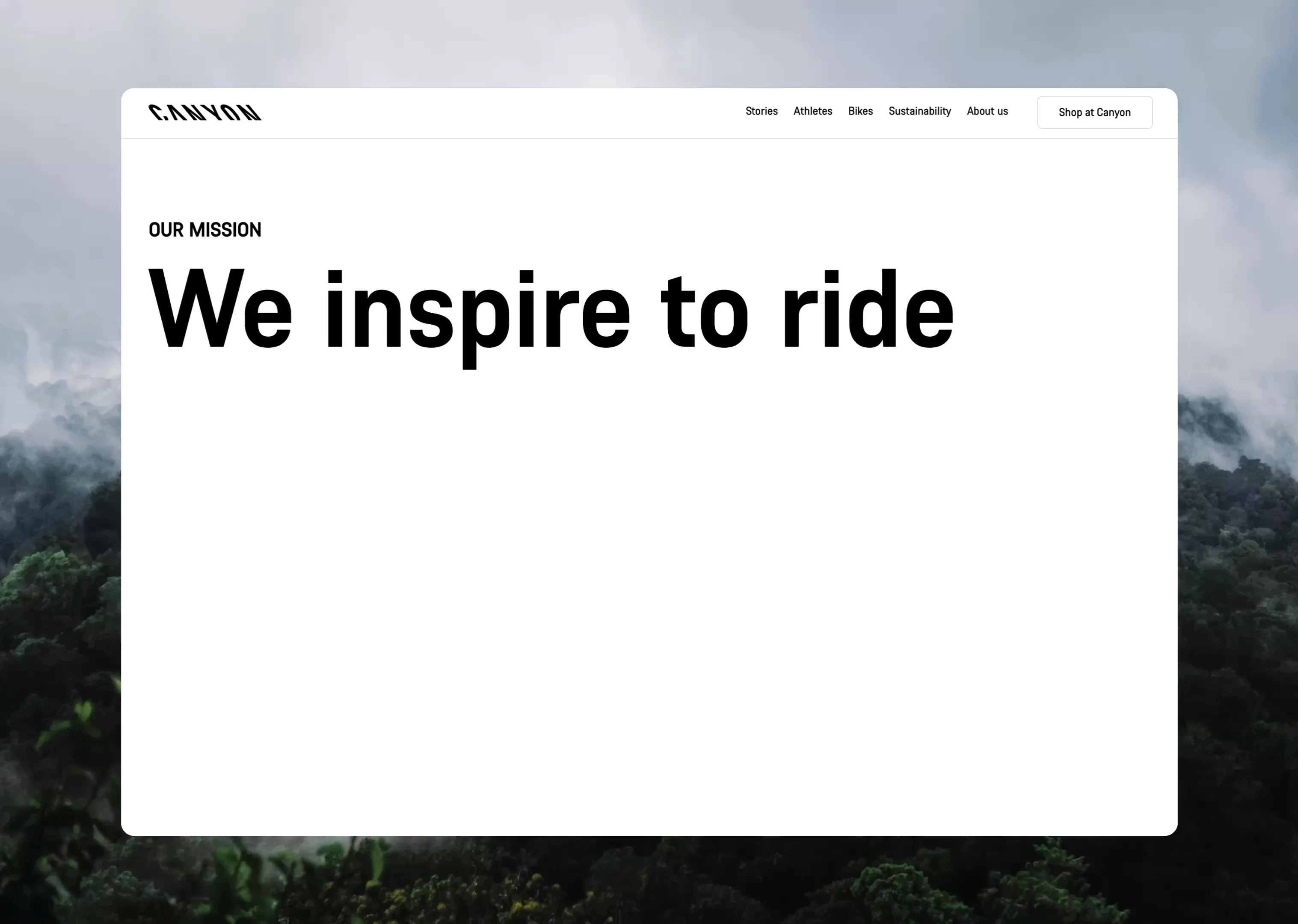 Die von KMS TEAM gestaltete und von Hypercode entwickelte Canyon Brand Page mit modernem, animationsreichem und interaktivem Frontend – dynamische Übergänge, flüssige Scroll-Animationen und eine hochwertig inszenierte Markenpräsentation. | Hypercode, Digital Product Studio, Köln