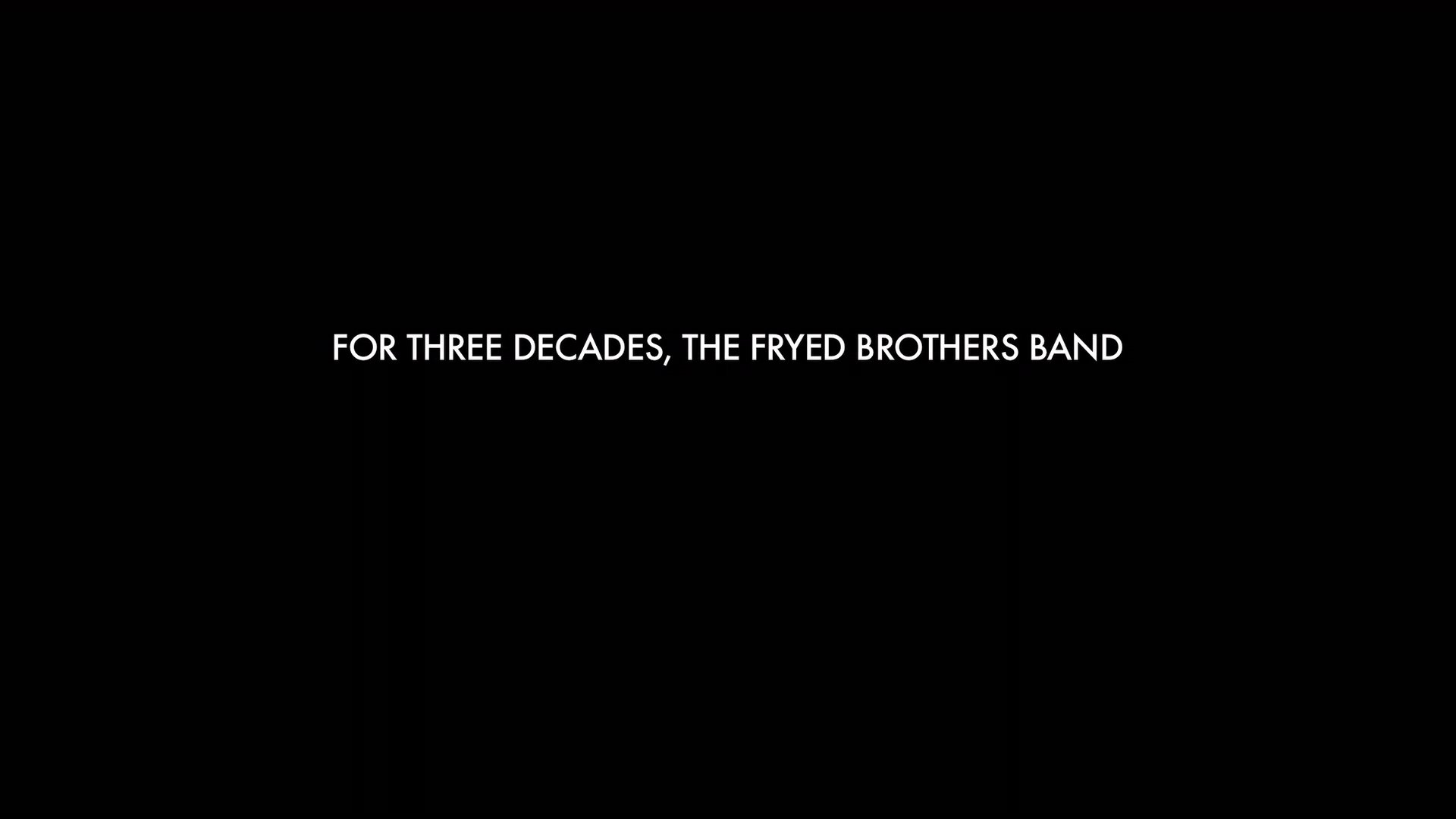 Text overlays introduce the Fryed Brothers Band, highlighting their three-decade legacy as a prominent presence within the global biker community.