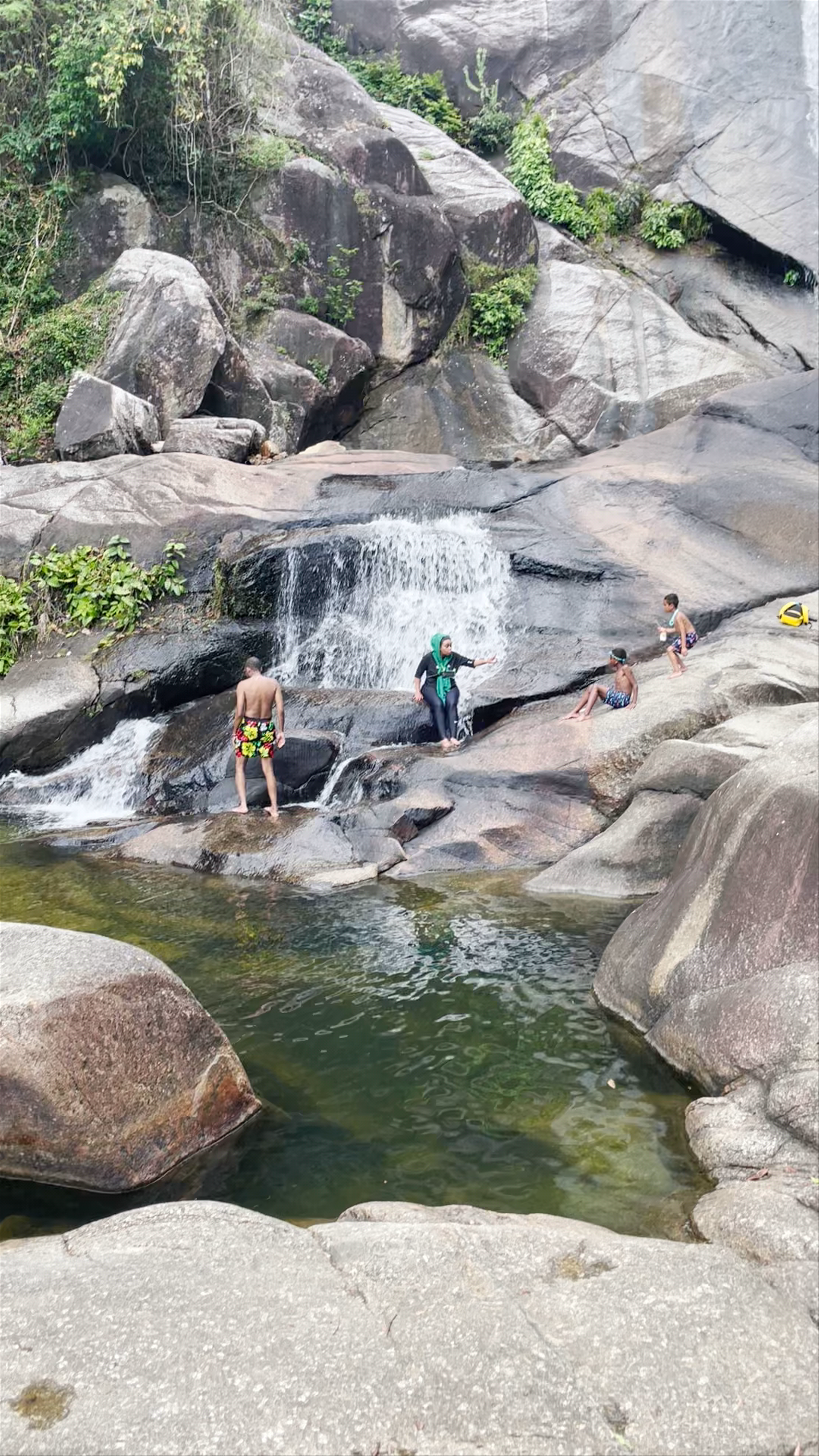 Blue lagoon waterfall