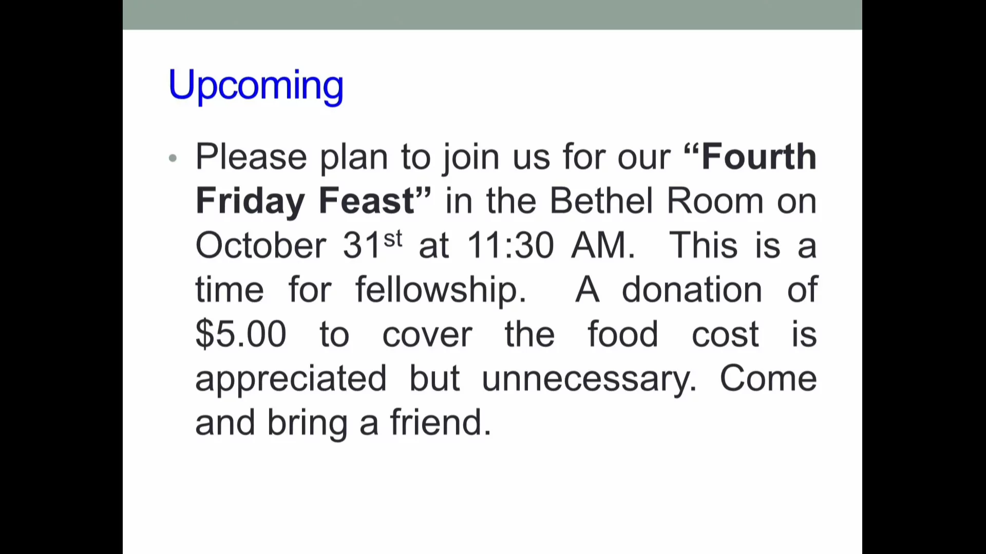 Bethel Service, September 28, 2025