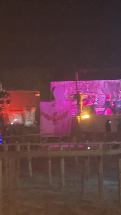 Bat City Scaregrounds - Bone performing. I zoomed in, because i was enjoying from a distance - Haunted Houses Near Me - Austin, Texas