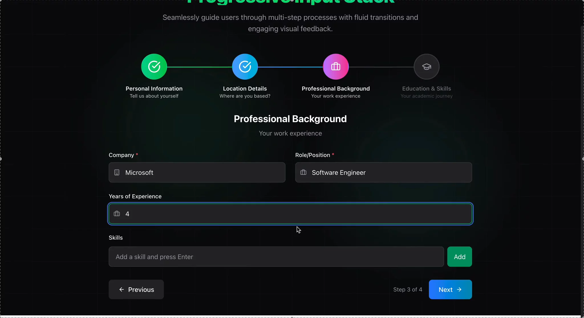 Day 5/8 - Progressive Input stack by Arpit Radadiya