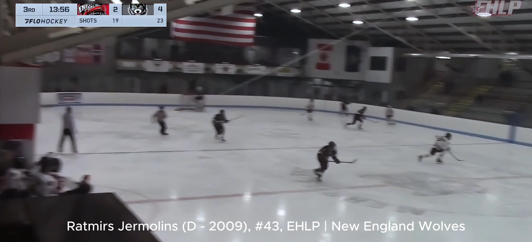 Ratmirs Jermolins (D - 2009) Delivers a Crushing Hit | New England Wolves (EHLP)