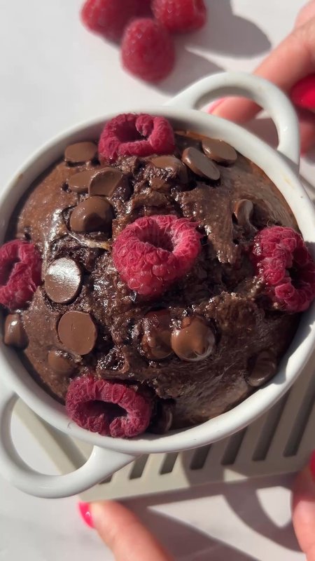 Double Chocolate Chip & Raspberry Baked Oatmeal