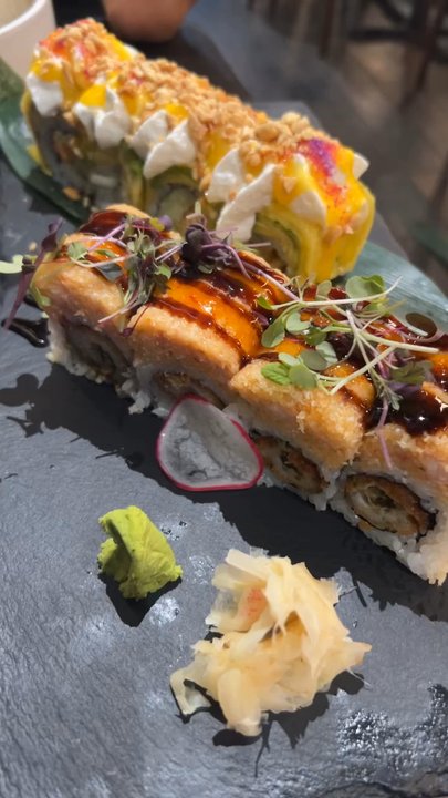Mr Sushi - The MS01. Graham ave, MS28. Lobster Tail Roll & MS23. Volcano Rollano - Japanese Near Me - Brooklyn, New York