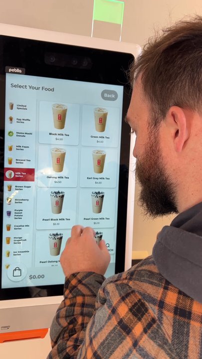 Gong Cha - Easy ordering kiosk! - Bubble Tea Near Me - Centreville, Virginia