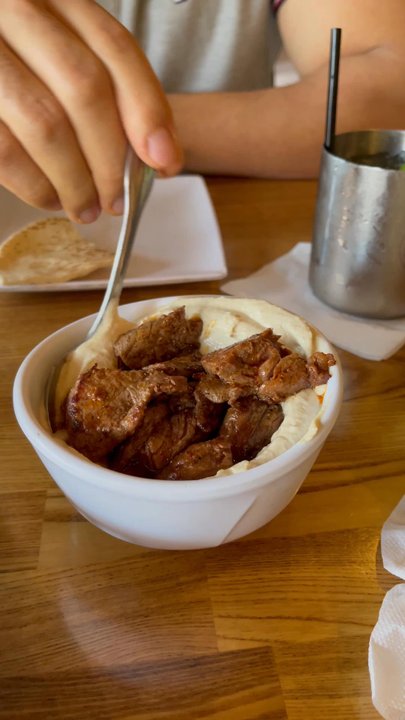 The Diplomat Eatery and Tavern - Hummus with meat - Mediterranean Near Me - Monrovia, California