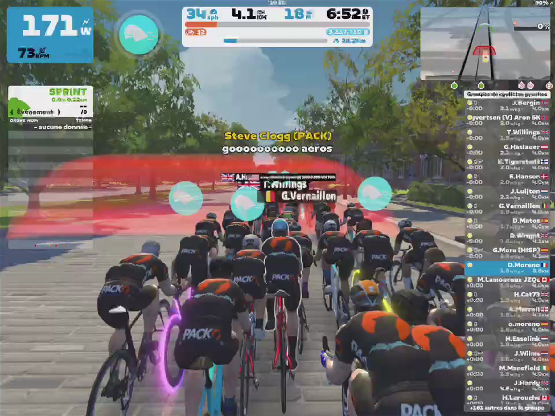 Zwift - Group Ride: PACK Social + KOM After Party (D) on Libby Hill After Party in Richmond