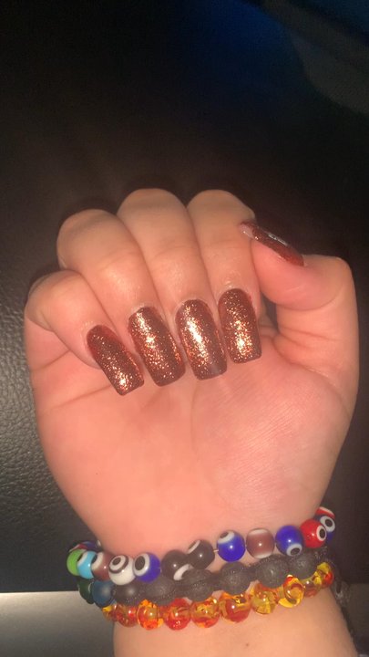 K Nails - Brown acrylic gel full set - Nail Salons Near Me - Phillipsburg, New Jersey