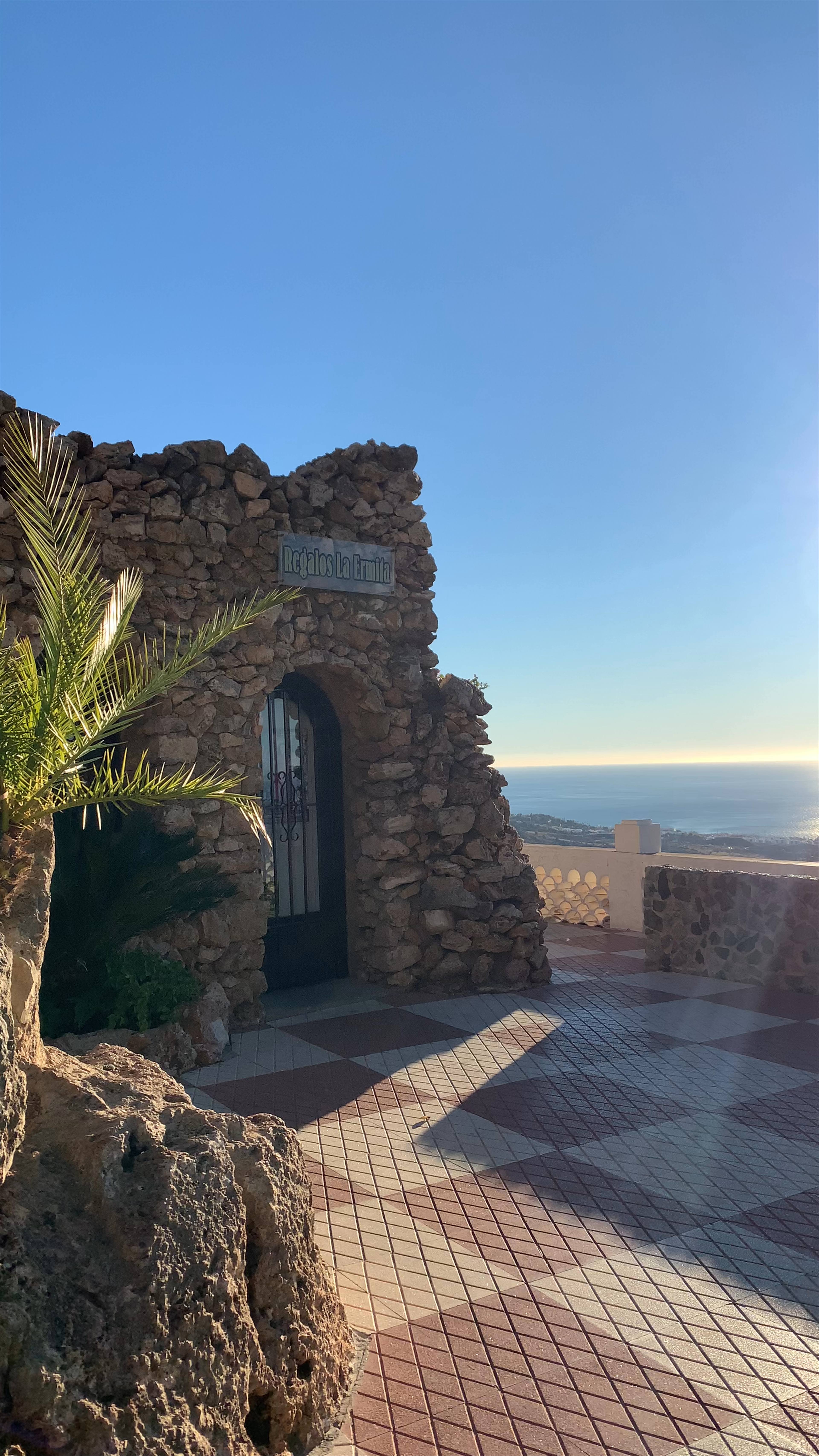 Scenic Coastal Views from Plaza Fuente de La Seda in Mijas, Spain