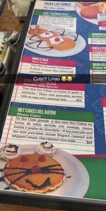 Pancake Republic - Menu. Kids pancakes are so cute - Breakfast & Brunch Near Me - Rosarito, BCN