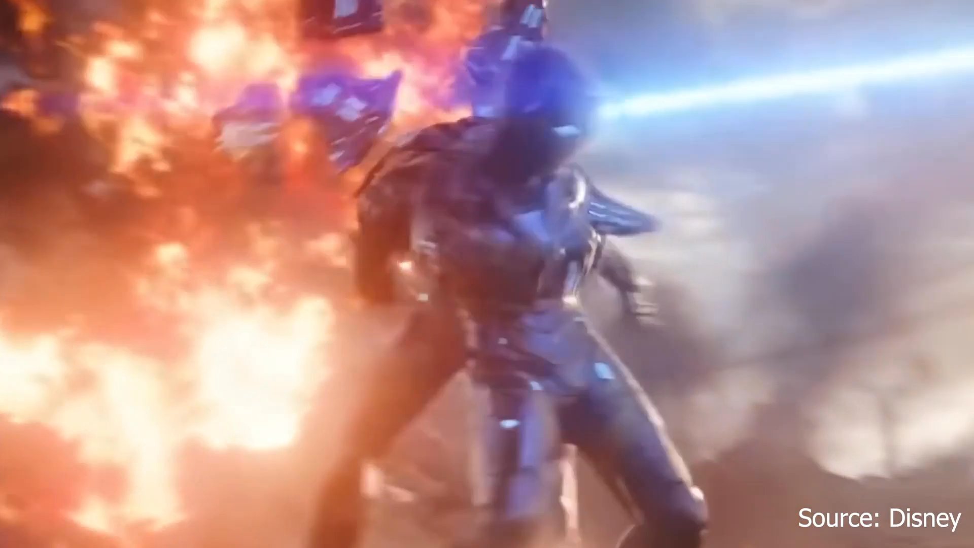 High-intensity battle scenes from Avengers Endgame abruptly transition to contestants relaxing at the Love Island villa. The contrast highlights a creative editing sequence featuring popular media properties.