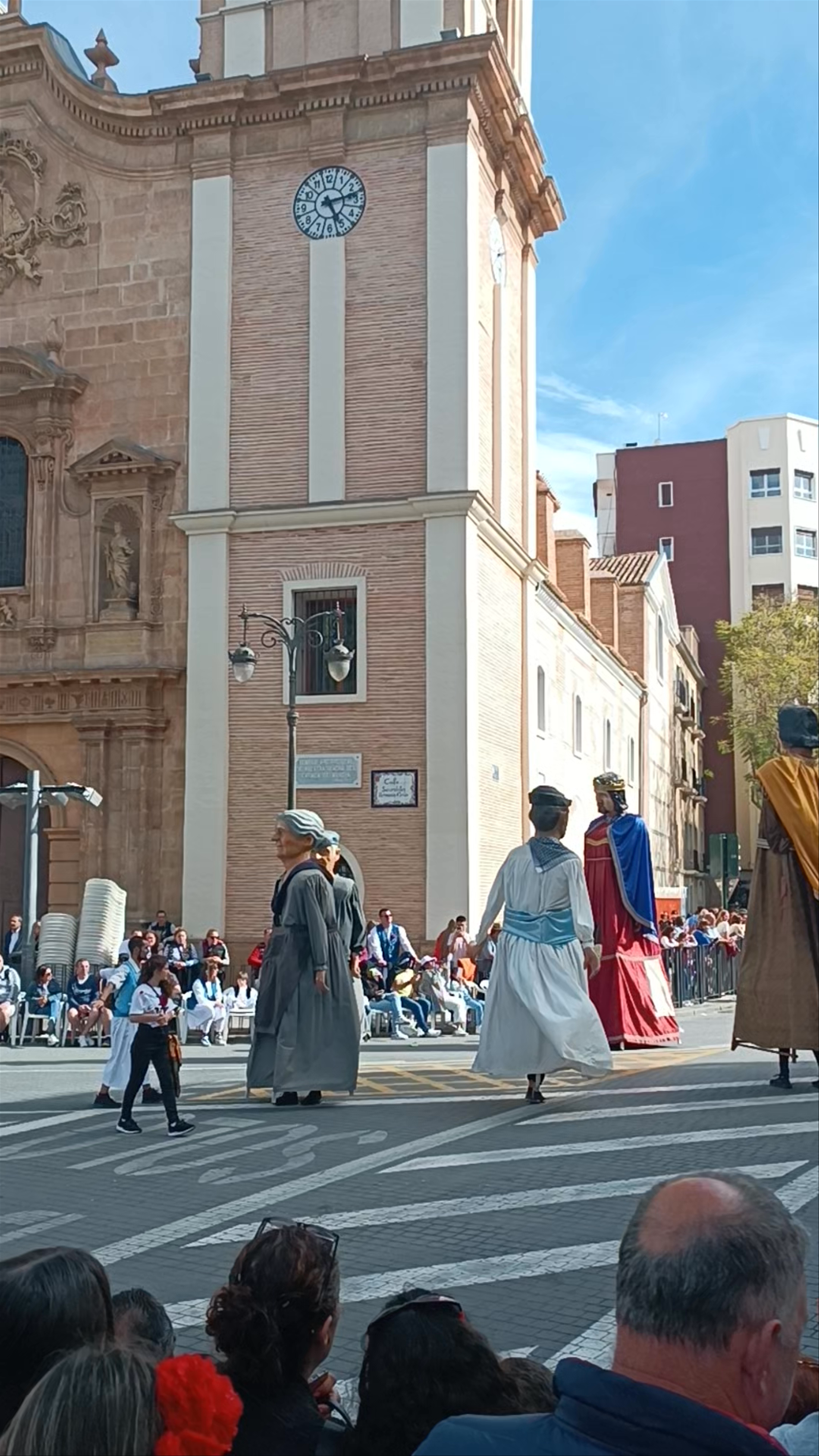 Traditional Festival with Giant Puppets Outside Iglesia del Carmen, Murcia