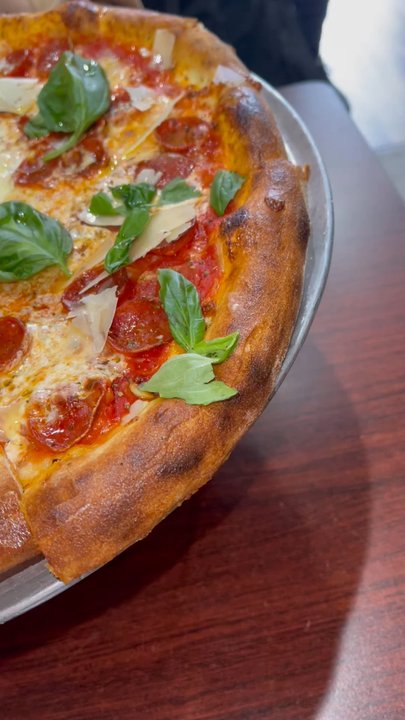 Zazas Pizzeria - Half gold medal with pepperoni and half mikes hot pepperoni - Pizza Near Me - Chicago, Illinois