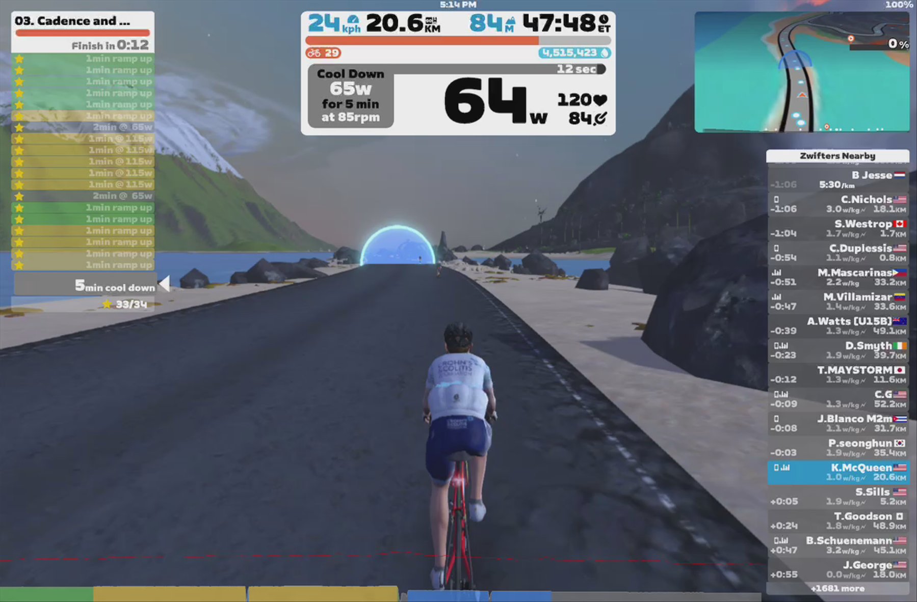Zwift - 03. Cadence and Cruise in Watopia