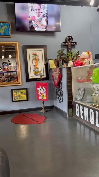 Beholder Tattoo - Inside view of waiting area and front desk - Tattoo Near Me - Pearl City, Hawaii