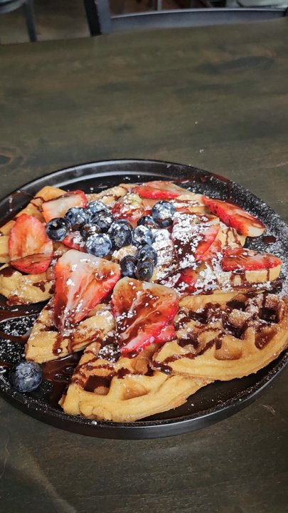 OLA Restobar - Waffles with fruit - Mexican Near Me - Downey, California